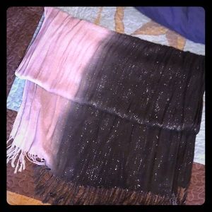 Grey and black sparkly scarf